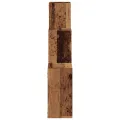 Étagère murale en forme de cube vieux bois bois d'ingénierie