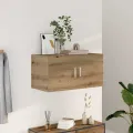 Armoire murale chêne artisanal 80x39x40 cm bois d'ingénierie