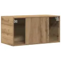 Armoire murale chêne artisanal 80x39x40 cm bois d'ingénierie