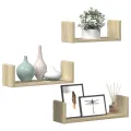 Étagères murales 3 pcs chêne sonoma bois d'ingénierie