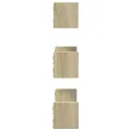 Étagères murales 3 pcs chêne sonoma bois d'ingénierie
