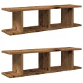 Étagères murales 2 pcs vieux bois 90x18x20 cm bois d'ingénierie