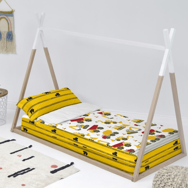 Quilted Zipper Bedding HappyFriday Mr Fox Machinery Multicolour 105 x