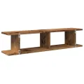 Étagères murales 2 pcs vieux bois 90x18x20 cm bois d'ingénierie