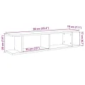 Étagères murales 2 pcs vieux bois 90x18x20 cm bois d'ingénierie