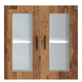 Armoire murale de cuisine avec porte en verre Porto vieux bois