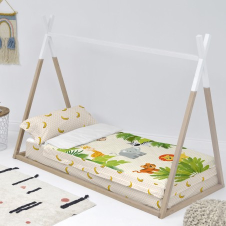 Gewatteerd beddengoed met ritssluiting HappyFriday Mr Fox Wild Multico