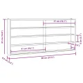 Vitrine murale avec portes 80x8,5x37 cm