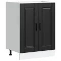 Armoire de cuisine Porto noir bois d'ingénierie