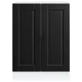 Armoire de cuisine Porto noir bois d'ingénierie