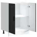 Armoire de cuisine Porto noir bois d'ingénierie