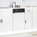 Panneau de lave-vaisselle Porto blanc brillant 45x1,5x67 cm
