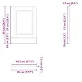 Panneau de lave-vaisselle Porto blanc brillant 45x1,5x67 cm
