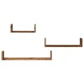 Étagères murales 3 pcs vieux bois bois d'ingénierie