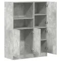 Ensemble d'armoires de cuisine 2 pcs gris béton bois ingénierie