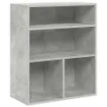Bibliothèque gris béton 60x30x71,5 cm bois d'ingénierie