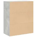 Bibliothèque gris béton 60x30x71,5 cm bois d'ingénierie