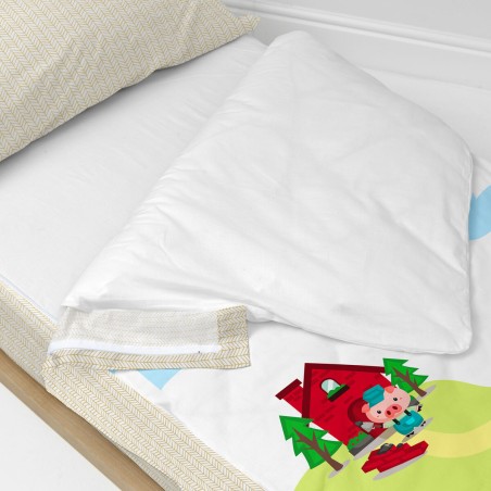 Quilted Zipper Bedding HappyFriday Mr Fox Piggys Multicolour 105 x 200