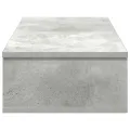 Étagère murale avec tiroirs gris béton bois d'ingénierie