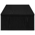 Étagère murale avec tiroirs noir 80x31x17 cm bois d'ingénierie
