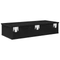Étagère murale avec tiroirs noir 80x31x17 cm bois d'ingénierie