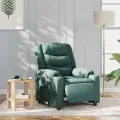 Fauteuil inclinable électrique Vert foncé Tissu