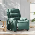 Fauteuil inclinable électrique Vert foncé Tissu