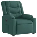 Fauteuil inclinable électrique Vert foncé Tissu