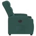 Fauteuil inclinable électrique Vert foncé Tissu