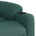 Fauteuil inclinable électrique Vert foncé Tissu