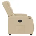 Fauteuil inclinable électrique Crème Tissu