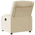 Fauteuil inclinable électrique Crème Tissu