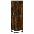 Bibliothèque chêne fumé 40x35x139 cm bois d'ingénierie