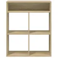 Bibliothèque chêne sonoma 66x31x80 cm bois d'ingénierie