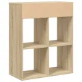 Bibliothèque chêne sonoma 66x31x80 cm bois d'ingénierie