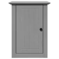 Meubles de salle de bain 3 pcs BODO gris bois de pin massif