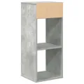 Bibliothèque gris béton 34x31x80 cm bois d’ingénierie