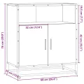 Buffet sonoma gris 68x35x76 cm bois d'ingénierie