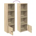 Bibliothèque chêne sonoma 31x24x102 cm bois d'ingénierie