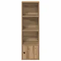 Bibliothèque chêne artisanal 31x24x102 cm bois d'ingénierie