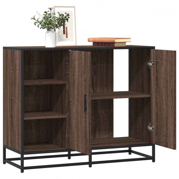 Buffet chêne marron 92x35x76 cm Bois d'ingénierie