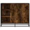 Buffet chêne fumé 92x35x76 cm bois d'ingénierie