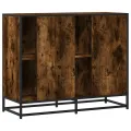 Buffet chêne fumé 92x35x76 cm bois d'ingénierie
