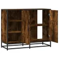 Buffet chêne fumé 92x35x76 cm bois d'ingénierie