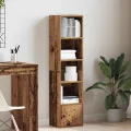 Bibliothèque vieux bois 31x24x127 cm bois d'ingénierie