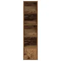 Bibliothèque vieux bois 31x24x127 cm bois d'ingénierie