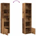 Bibliothèque vieux bois 31x24x127 cm bois d'ingénierie
