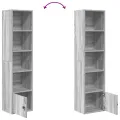 Bibliothèque sonoma gris 31x24x127 cm bois d'ingénierie