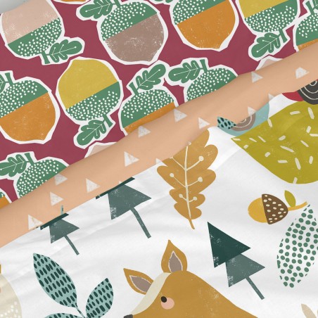 Bettwäsche-Set HappyFriday Moshi Moshi Harvestwood Bunt Einzelmatratz