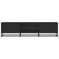 Meuble TV noir 160x35x41 cm bois d'ingénierie et métal
